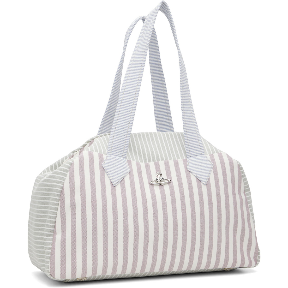 Vivienne Westwood Burgundy & Gray Archive Large Bag
