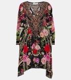 Camilla Embellished floral silk kaftan