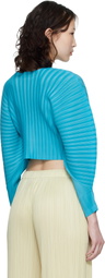 PLEATS PLEASE ISSEY MIYAKE Blue Rib Pleats January Cardigan