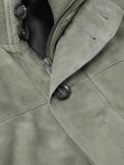 Brioni - 75 Padded Suede Blouson Jacket - Green