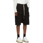 Rick Owens Drkshdw Black Creatch Cargo Shorts