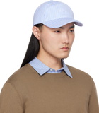 A.P.C. Blue & White Charlie Baseball Cap