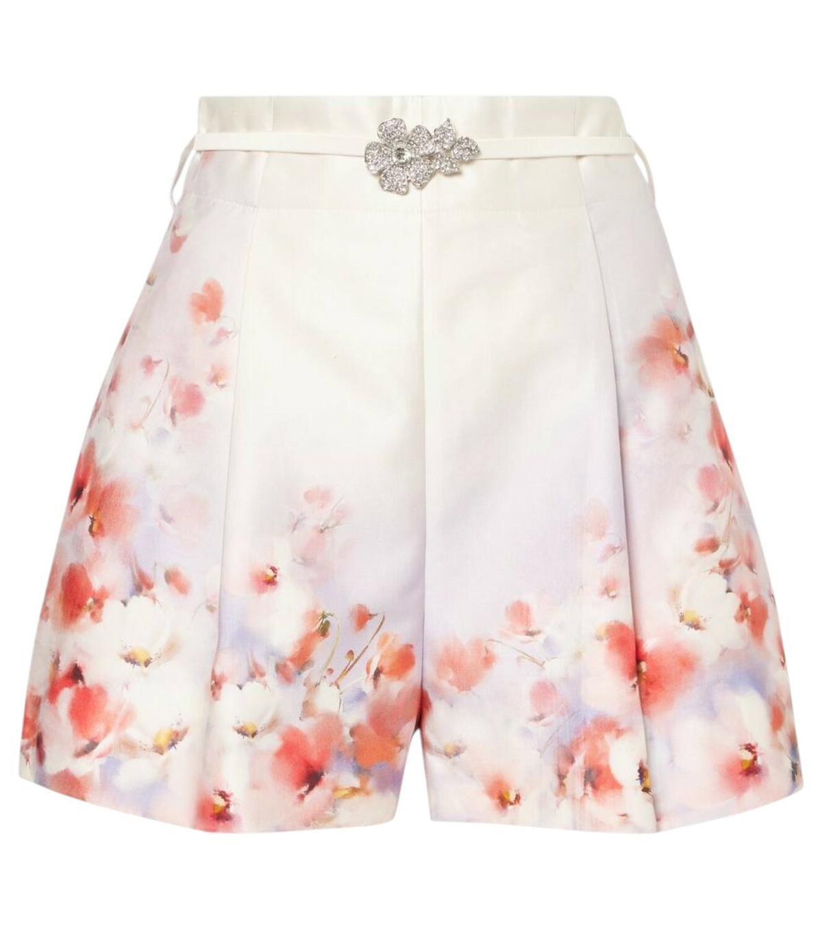VIP【関税送料無料】希少 ZIMMERMANN CRUSH SILK BLEND SHORTS Zimmermann Crush Flat Front silk and cotton shorts Zimmermann