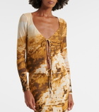 Staud Avani printed mesh top