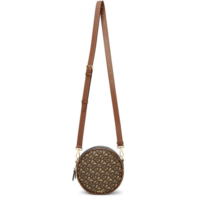 Burberry Bridle Brown Monogram E-Canvas Small TB Bag