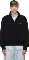 VETEMENTS Black Quarter-Zip Sweatshirt