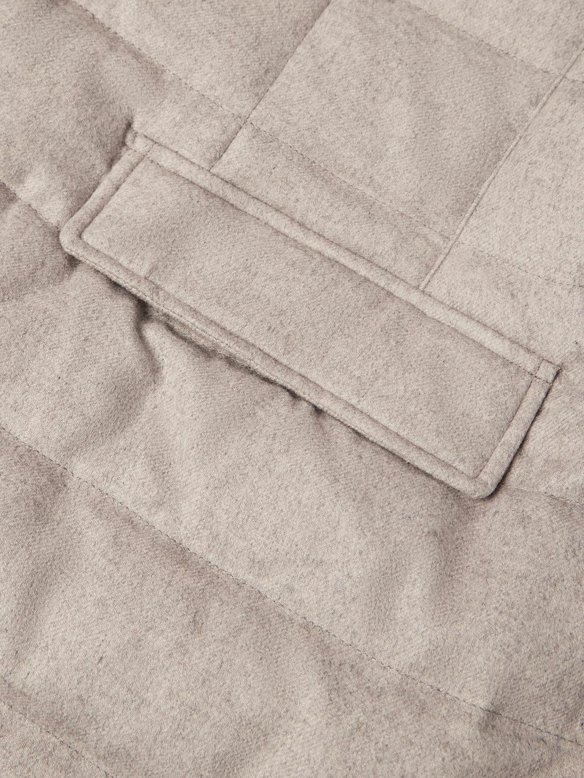 Herno - Slim-Fit Shell-Trimmed Silk and Cashmere-Blend Down Jacket - Neutrals