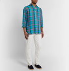 Drake's - Checked Linen Shirt - Multi