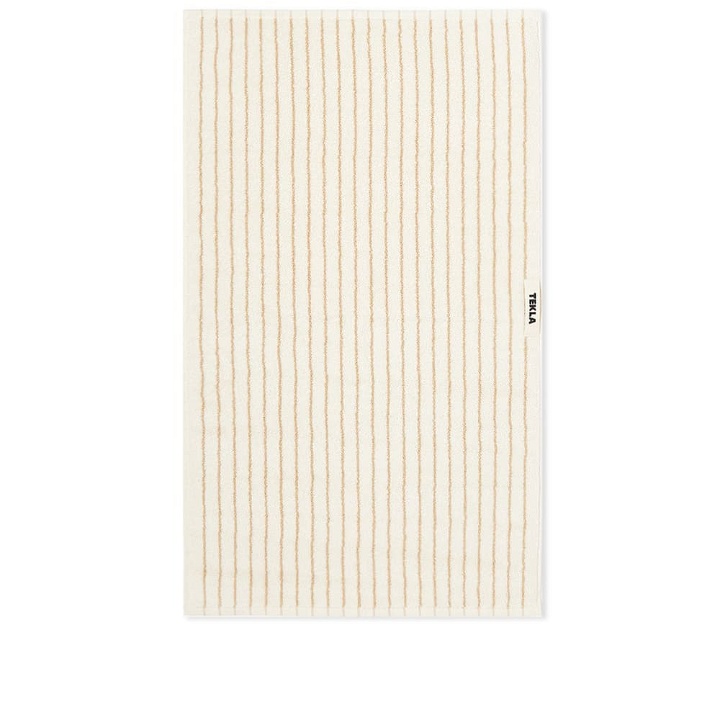 Photo: Tekla Fabrics Organic Terry Hand Towel in Sienna Stripes
