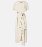 Proenza Schouler Isolde caped twill midi dress