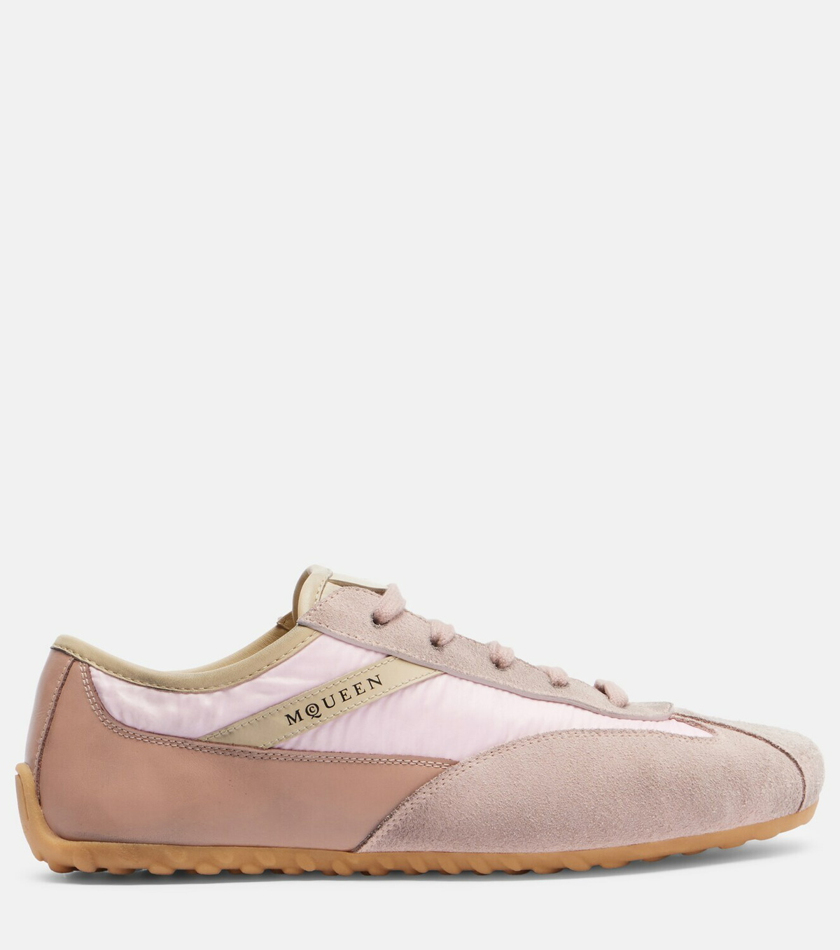 McQueen Boxe suede and leather sneakers