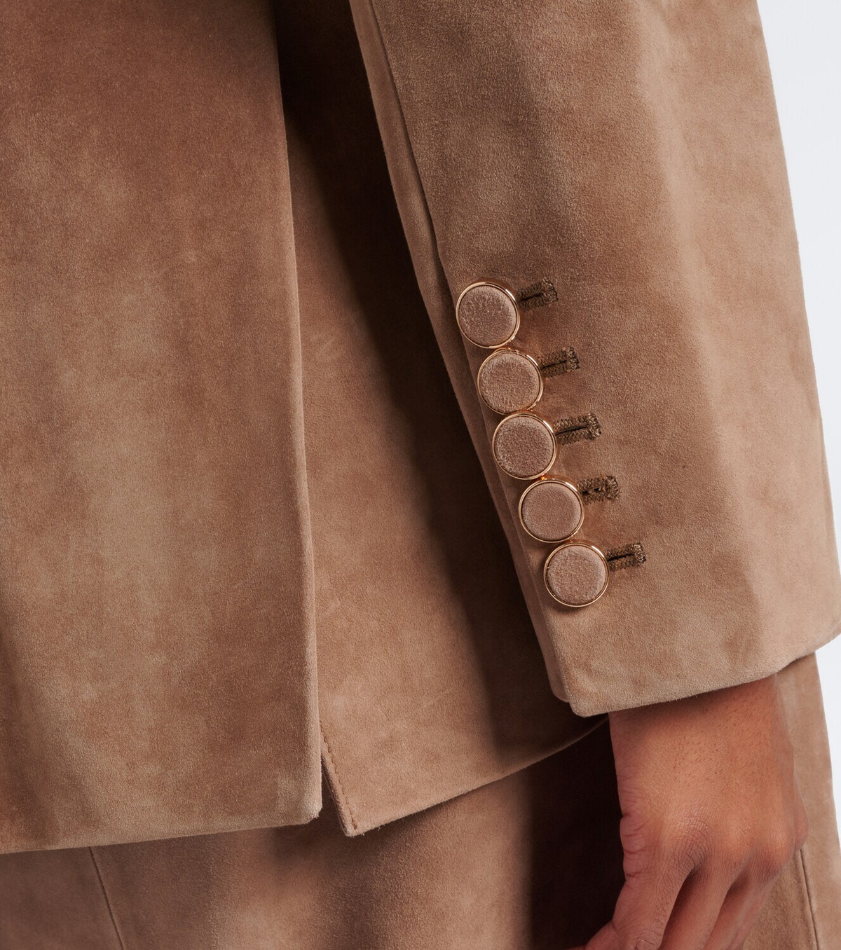 Veronica Beard Oria double-breasted suede jacket