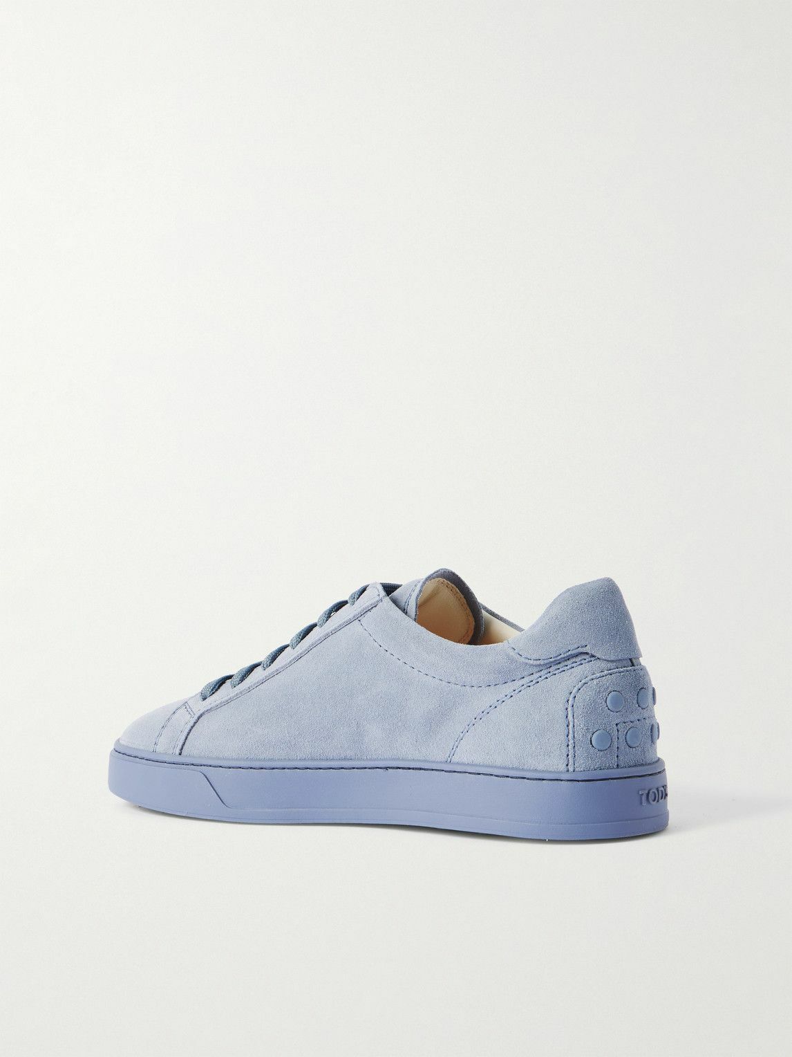 Tod's - Allacciata Cassetta Rubber-Trimmed Suede Sneakers - Blue