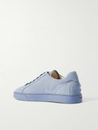 Tod's - Allacciata Cassetta Rubber-Trimmed Suede Sneakers - Blue
