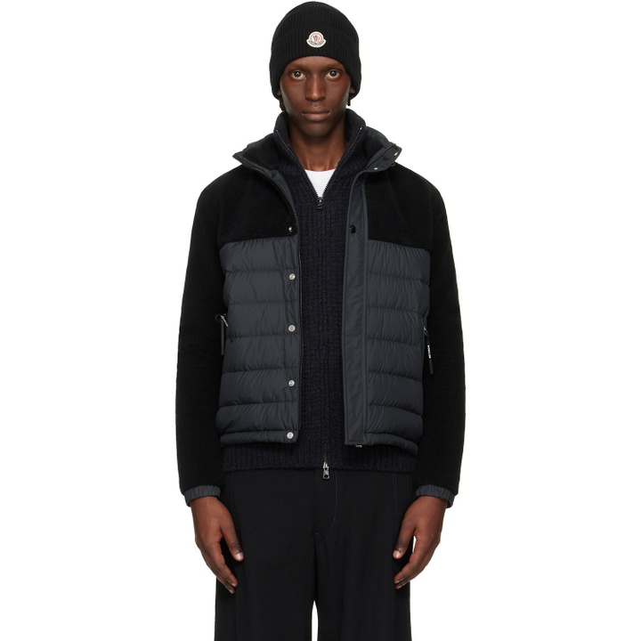 Photo: Moncler Black Mistral Teddy Short Down Jacket