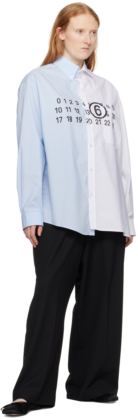 0401~MM6 Striped Asymmetrical Shirtdress main image 1