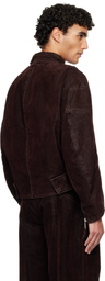 Jean Paul Gaultier Brown Minimal Moto Jacket