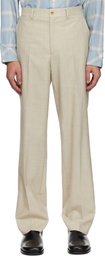 Carter Young Beige Flat Front Trousers