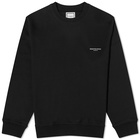 Wooyoungmi Men's Box Logo Crew Sweat in Black