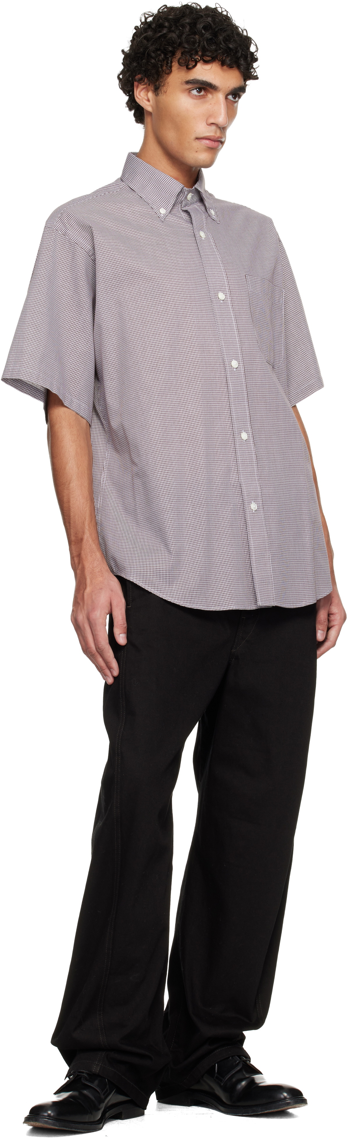 Hed Mayner Brown Short Sleeve Shirt