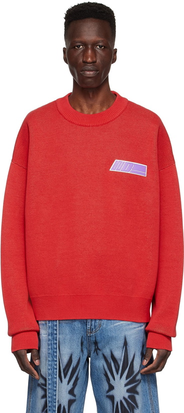Photo: We11done Red Cotton Sweater