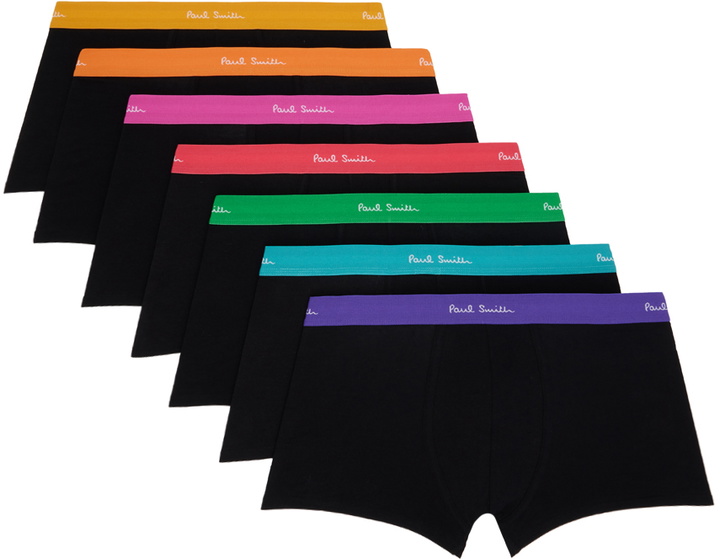 Photo: Paul Smith Seven-Pack Black Boxer Briefs