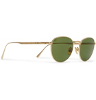 PERSOL - Round-Frame Black Titanium Sunglasses - Gold