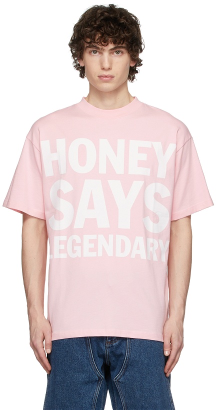 Photo: Honey Fucking Dijon Pink Cotton 'Honey Says Legendary' T-Shirt