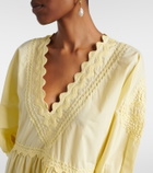 Juliet Dunn Embroidered cotton minidress