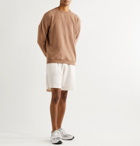 SSAM - Textured Loopback Cotton and Camel Hair-Blend Sweatshirt - Brown