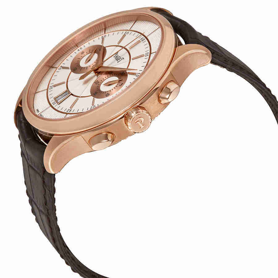Piaget Gouverneur Automatic Silver Dial Brown Leather Mens Watch G0A37112