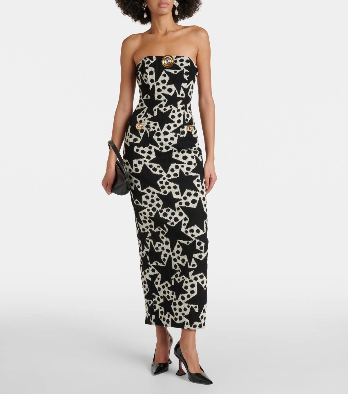 Area Crystal-embellished jacquard maxi dress