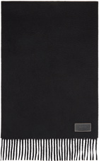 Agnona Black Zibellinato Cashmere Scarf