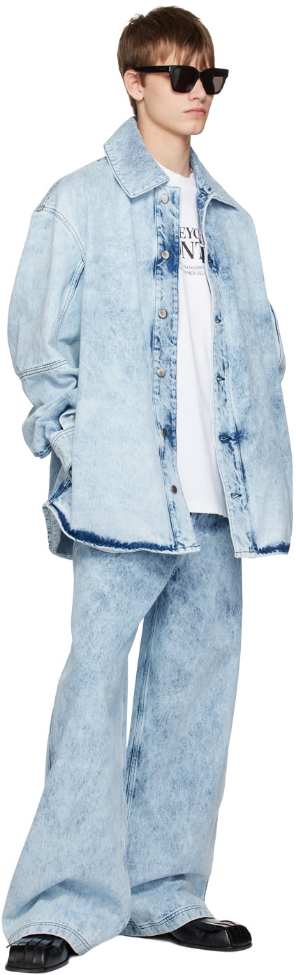 LGN Louis Gabriel Nouchi Blue Washed Denim Jacket