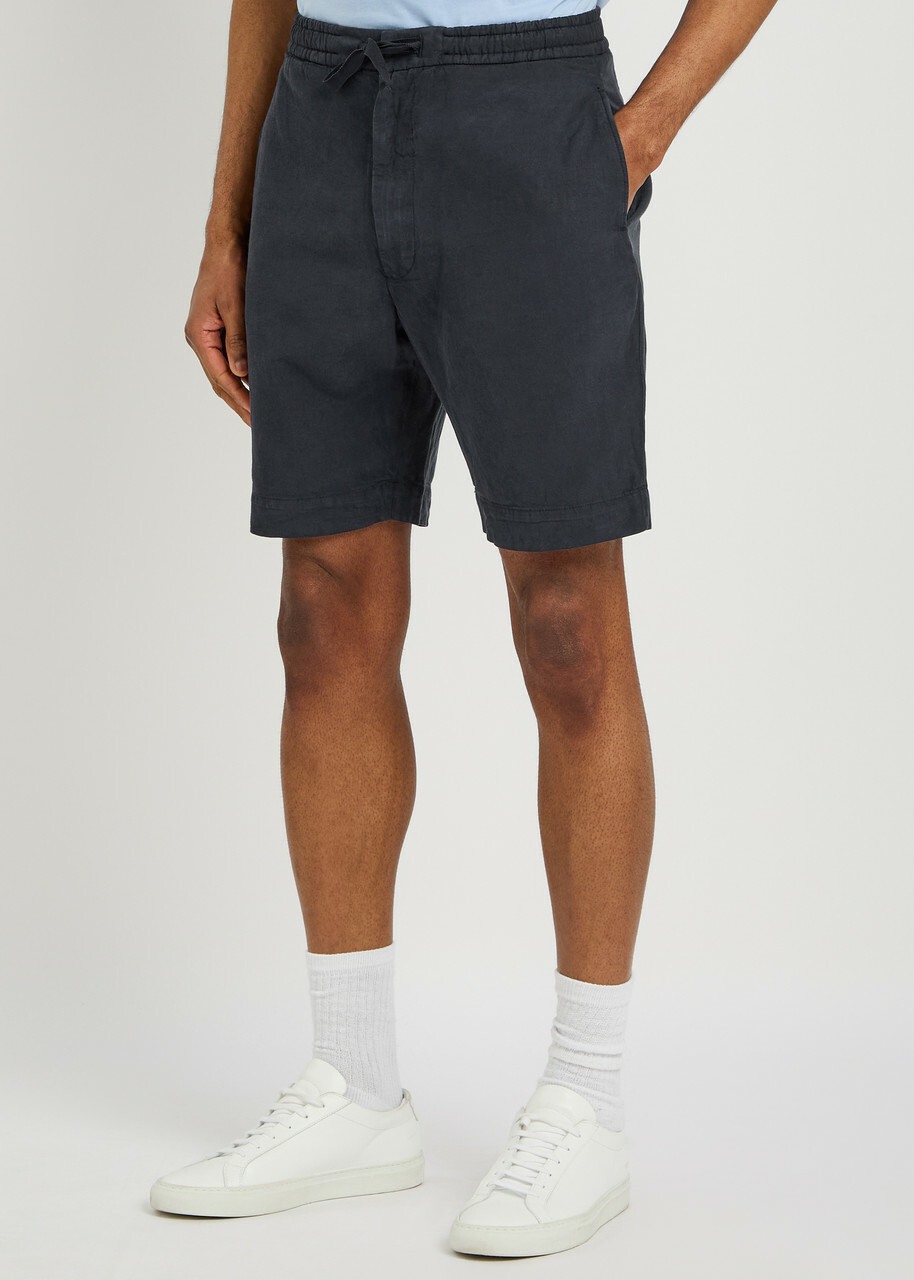 Officine Générale Phil Lyocell-blend Shorts Navy