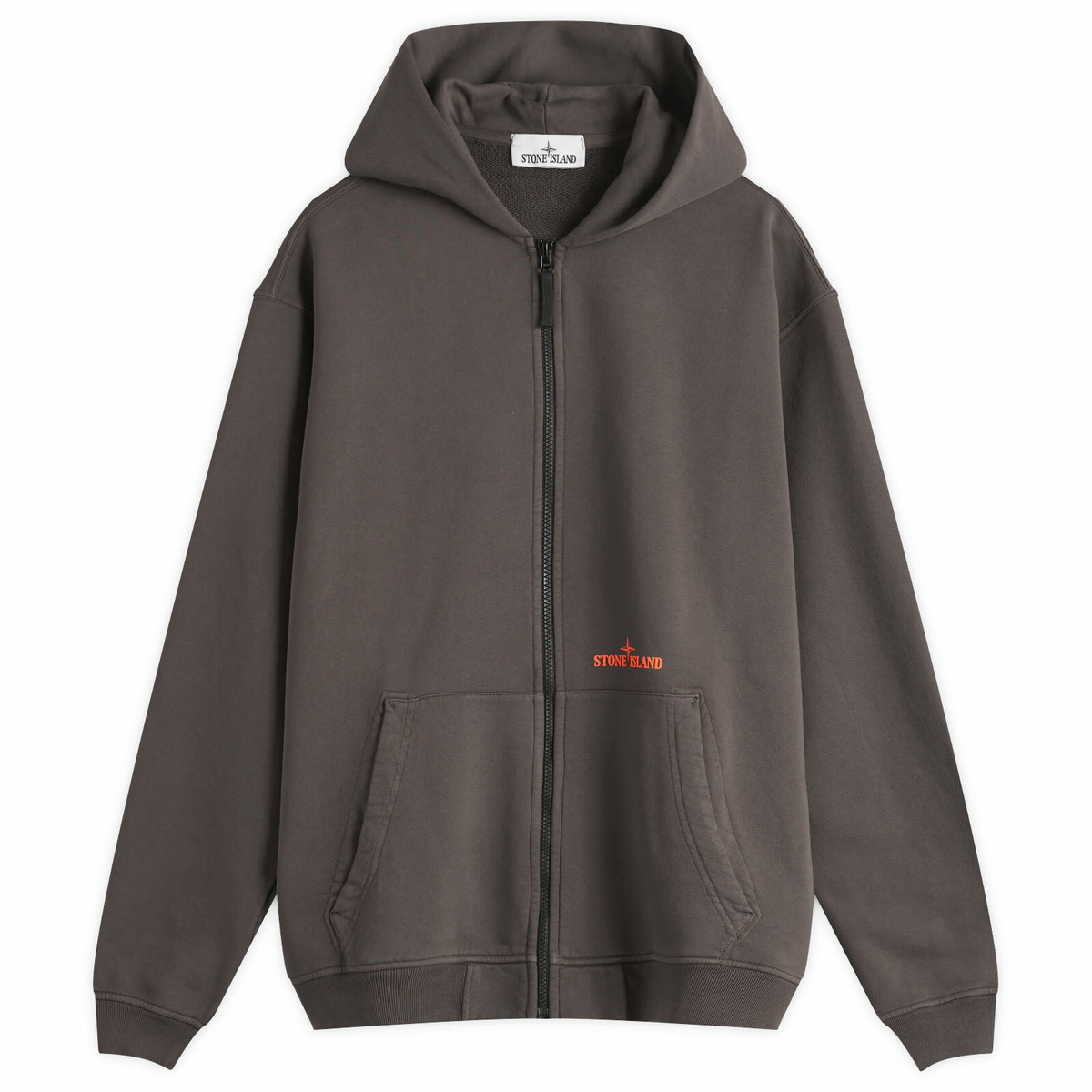 【セール】 Stone Zip Cotton-Jersey Logo-Appliquéd Garment-Dyed - Island トップス