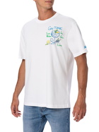 MC2 Saint Barth Man Cotton T-shirt With Gin Tonic Print And Embroidery