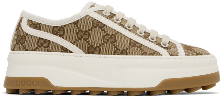 Photo: Gucci Brown & Beige GG Sneakers