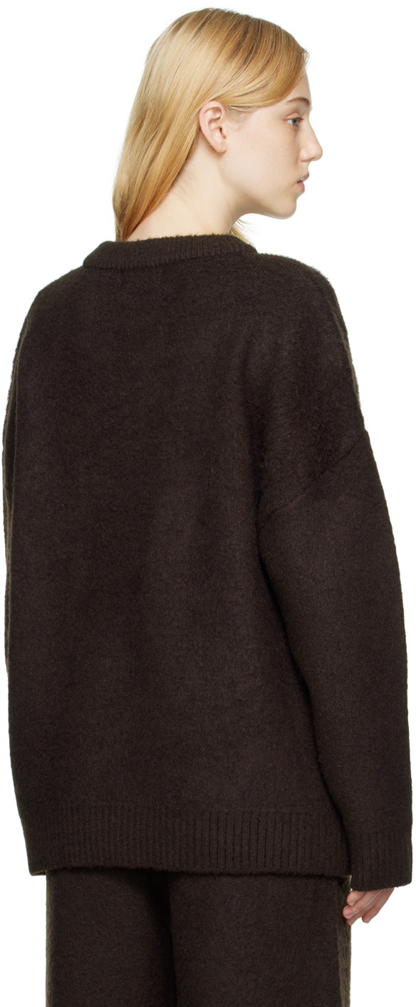 Birrot Brown Brushed Sweater
