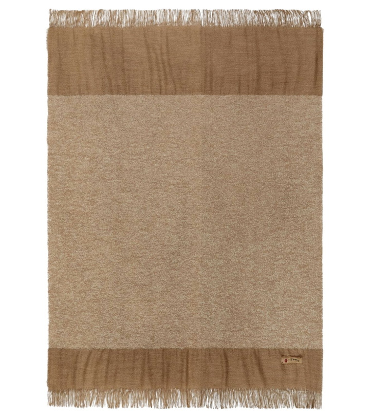 Photo: The House of Lyria Rovere fringed wool and linen-blend blanket