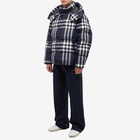 Burberry Men's Larrick Check Down Jacket in Navy