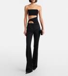 Courrèges Satin and tulle bodysuit