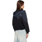 Palm Angels Black 'Milan LA' Crop Zip Hoodie