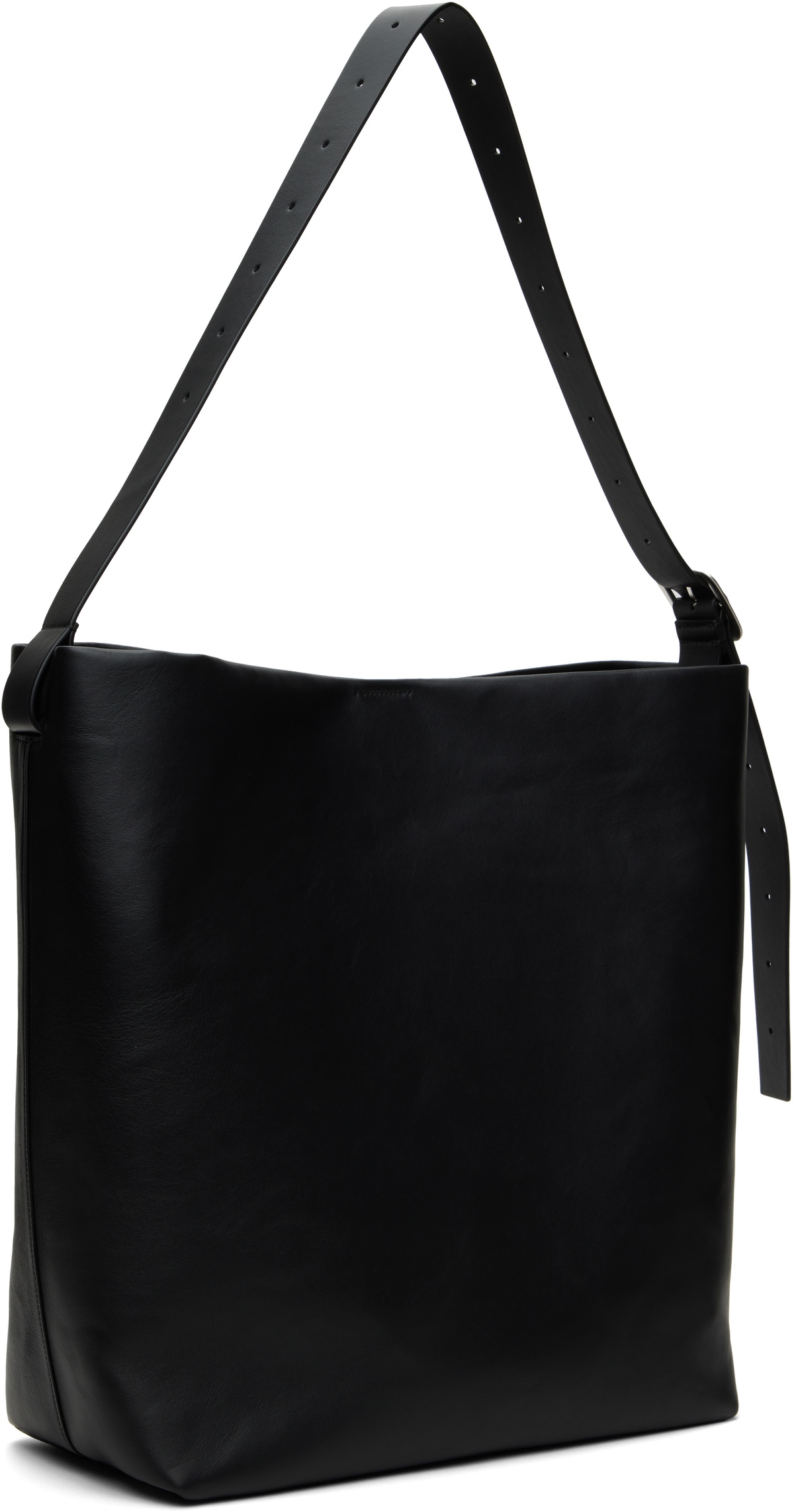 Jil Sander Black Square Belt Large Bag