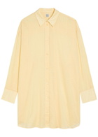 Toteme Logo-monogrammed Cotton-blend Shirt Yellow