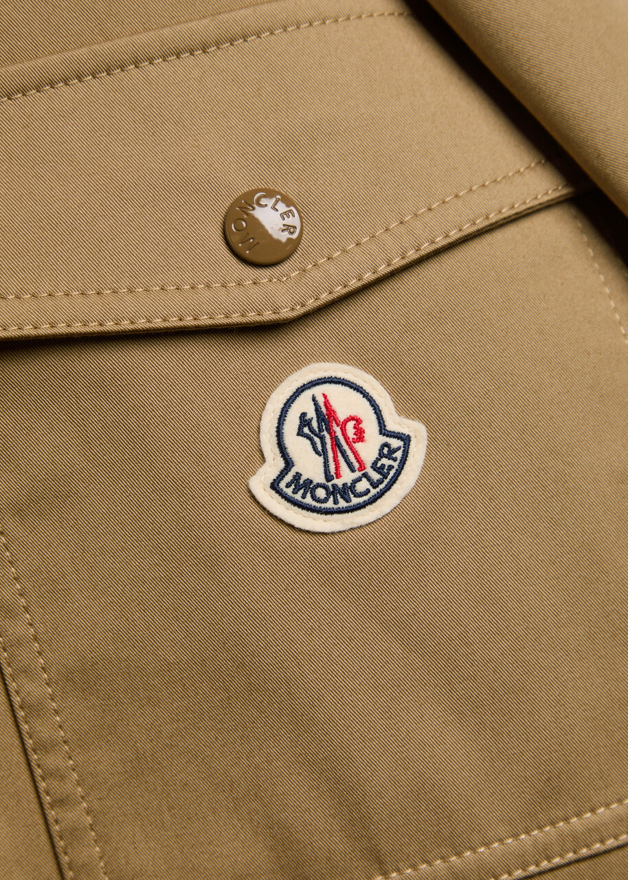 Moncler Logo Stretch-cotton Overshirt Sand
