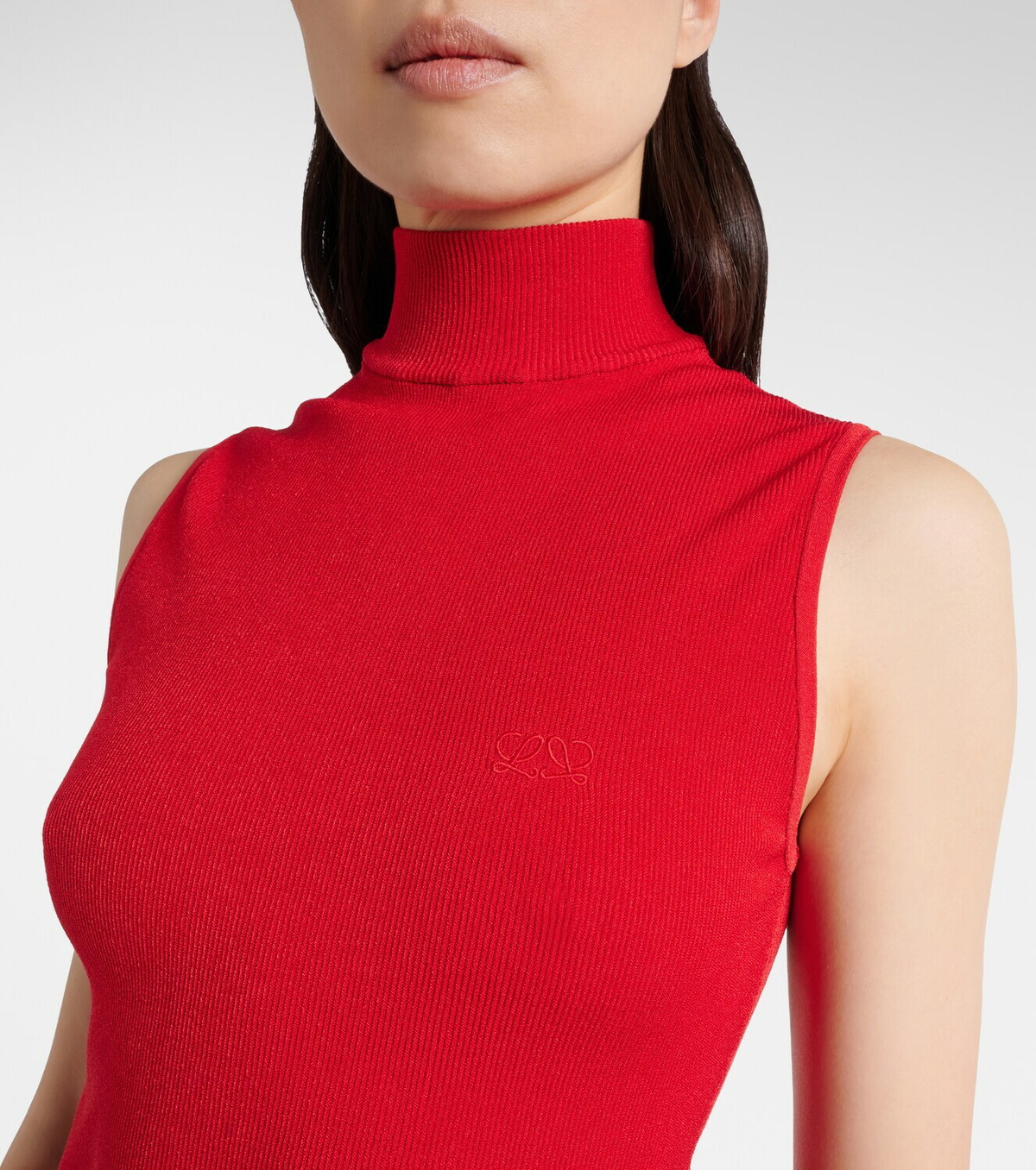 Loewe Double L ribbed-knit top