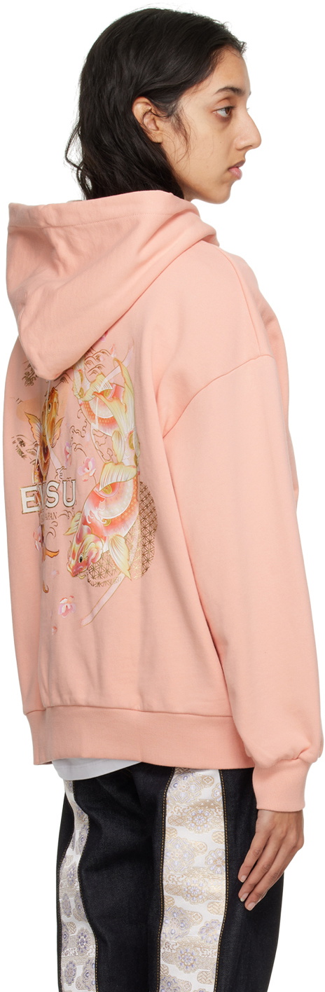 Evisu Pink Tattoo Koi Hoodie