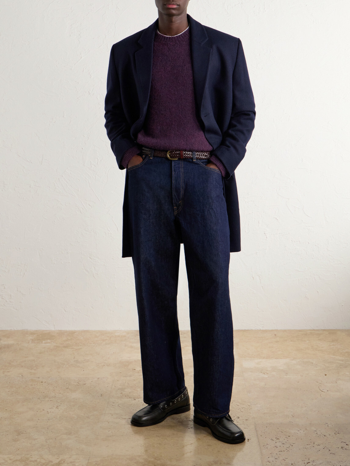 Portuguese Flannel - Wool-Twill Coat - Blue