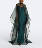Taller Marmo Sphinx sheer draped organza kaftan